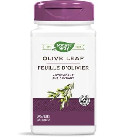 Nature's Way Olive Leaf Provides Antioxidants Diuretic - Standardized Extract - Premium Herbal Supplement - 60 Vegetarian Capsules Natural 60 count (Pack of 1) - Buy Online on SooperMarket.com