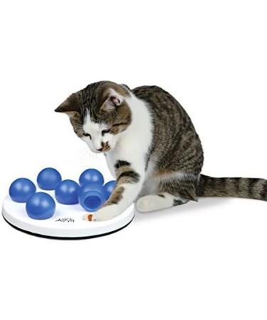 TRIXIE Pet Products Solitaire Game for Cats - White/Blue - 7.75 x 7.75 x 3 in - Buy Online on SooperMarket.com