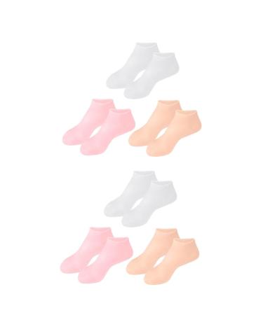 minkissy 6 Pairs Gel Socks High Heel Socks Moisturizing Foot Socks Socks Men Socks Lotion Socks Pink Socks Gel Care Socks Gel Boat Socks Women's Sebs Stocking High Elasticity