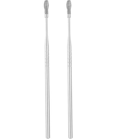 2pcs Stainless Steel Ear Scratches Curulette Ear Wax Remover Spiral Spring Ear Scratches Ear Cleaners - Buy Online on SooperMarket.com