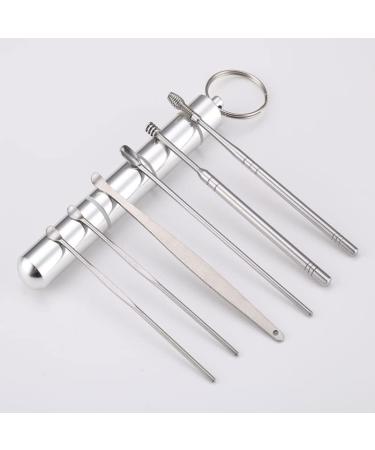 6pcs Portable Stainless Steel Ear Wax Removal Tool Set - Health Care Ear Pick Kit - Buy Online on SooperMarket.com