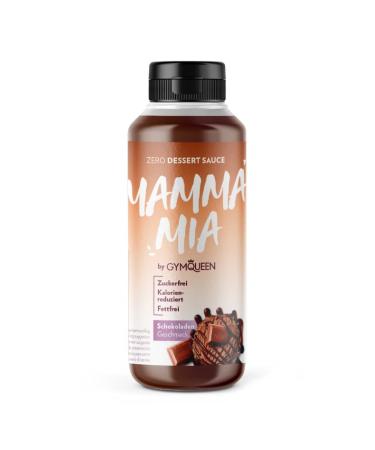 Gymqueen Mamma Mia Zero sauce low in calories without fat and without sugar for refining dishes and desserts vegetarian and lactose -free choco chocolate 265 ml (1 Pack)
