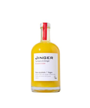 Jinger Drinks Sugar Free Organic Jinger Turmeric & Ginger Drink: Refreshing Health-Boosting Blend with Natural Ingredients (500ml)