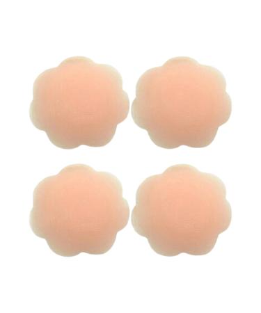 FZBNSRKO 2 Pairs Plum Blossom Women Girls Silicone Reusable Adhesive Nipple Cover Breast Pads Gel Petals Pasties Bra Pads