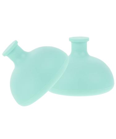 Healifty 2Pcs Silicone Palm Chest Percussion Cup Chest Physical Therapy Cup Pressure Drum Massage Treatment for Expectoration Light Green 7.7x7.7x6cm