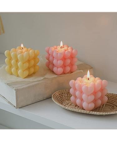 Bubble Candle Molds - Silicone Mold for Candles Making  DIY 3D Moulds for Soy Wax  Beeswax  Scented Candle  Valentine's Day Gifts (Heart Bubble)