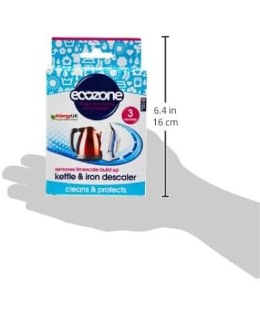 Ecozone Kettle and Iron Descaler: Natural Vegan Formula for Limescale Removal - 3 Treatments - Buy Online on SooperMarket.com