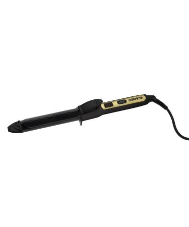 Cosmopolitan Wand Curling Iron 1 1/4 Inch Hair Curler for Long and Short Hair Dual Voltage Travel Hair Styler Ceramic Coated Barrel Temperature from 300-400 F Tongs for Men & Women - Black & Gold
