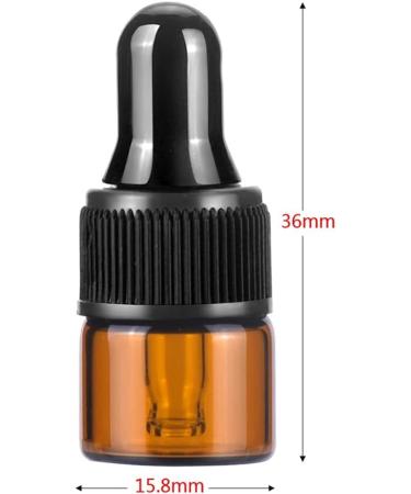 Zeoabsy 20 Mini 1ml Brown Glass Drip Bottles with Pipettes - Ideal for Aromatherapy & Essential Oils Storage - Buy Online on SooperMarket.com
