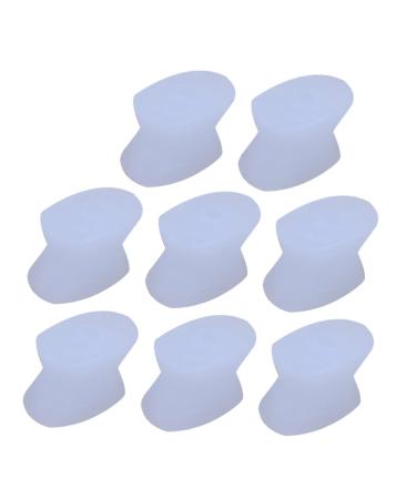 8pcs Toe Separator Nail Protector Thumb Protector Night Splint Big Toe Yoga Toe Separator Tailor Bunion Guard Foot Thumb Orthotics Toe Adjuster Toe Outer White Sebs Gel