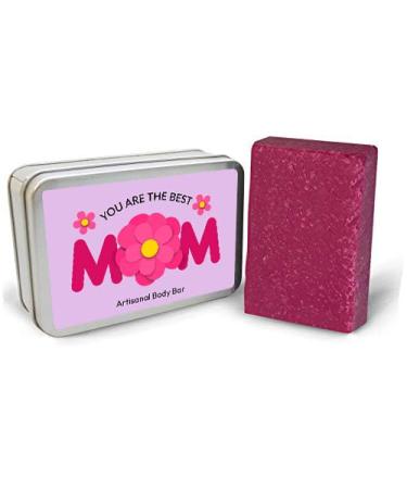 Gears Out Thoughtful Best Mom Soap Bar and Tin Set Unique Mother Gift Pink Soap for Women Hands Body Stocking Stuffers for Mothers Encouragement