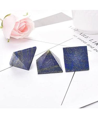 CIMWJOPS Natural Crystal Pyramid Lapis Lazuli Quartz Ornaments Natural Carved Tower Point - Buy Online on SooperMarket.com