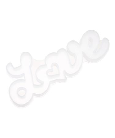 STOBOK Letter Stencil Alphabet Casting Mold Foot Charm White Crystal Mother Accessories White 19.7X9.2X1.6CM