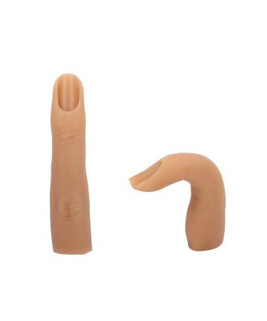 Silicone Nail Training Finger, Nail Practice Fingers for Acrylic Nails, Yokilly Flexible Nail Art Training Manicure Fingers to Practice, 1 Piece Silicone Nail Training Finger for Acrylic Nails Art DIY 3