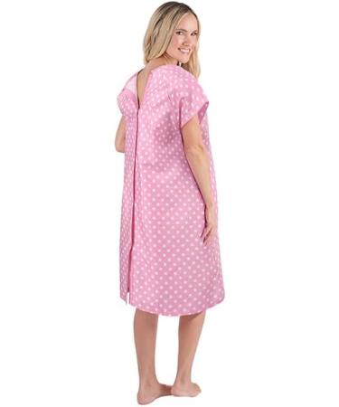 Abiha Labor and Delivery Gown - Stylish Maternity Nightgown for Hospital Stay - Pink L-XL - Buy Online on SooperMarket.com