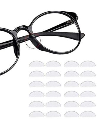 Quesuc Glasses Nose Pads 24 PCS Eyeglass Nose Pads On Soft Silicone Nosepads Nose Pads For Eyeglasses(1.5mm Transparent)