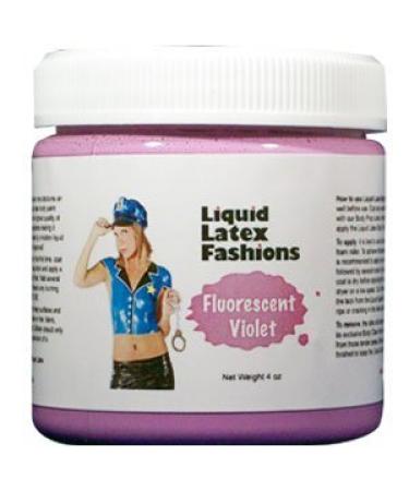 Liquid Latex Fashions- Ammonia Free Halloween Fluorescent Violet Body Paint Ideal for Artwork Theater Parties School Plays Cosplays and Concerts- 8 oz