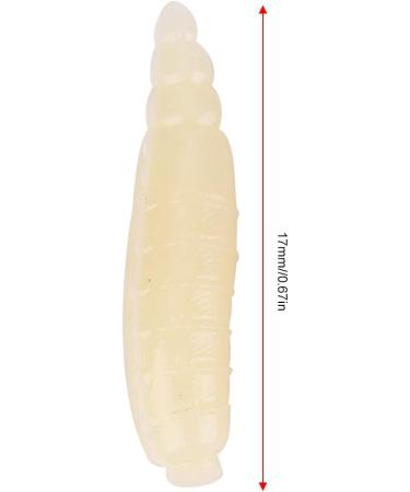 SUNGOOYUE 200pcs Artificial Maggots Grub Soft Fishing Lures - Lifelike 17mm Worms for Ultimate Fishing Success - Buy Online on SooperMarket.com