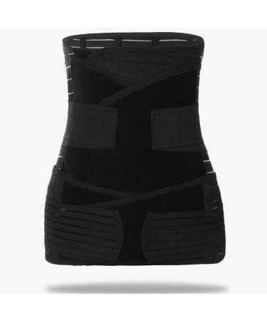 BIONICORE 3-in-1 Postpartum Belly Band Wrap Abdominal Binder - Recovery Belt for Pregnancy & C-Section - Body Shaper (Black M) - Buy Online on SooperMarket.com