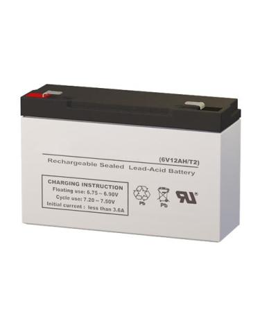 NPX-50 6 Volt 12 AmpH SLA Replacement Battery with F2 Terminal