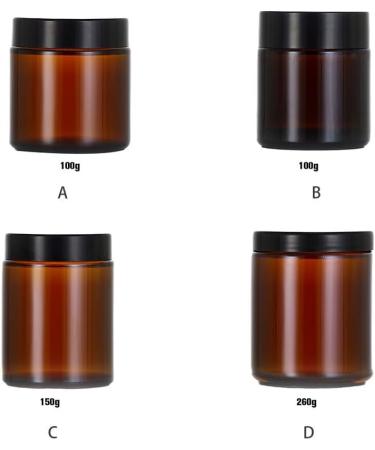 Dajidafu Amber Glass Bottle For Makeup And Body Care Products Multi-functional Screw Lid Reusable BPA-free Eco-friendly 100g Black 100g 100g Black 100g - Buy Online on SooperMarket.com