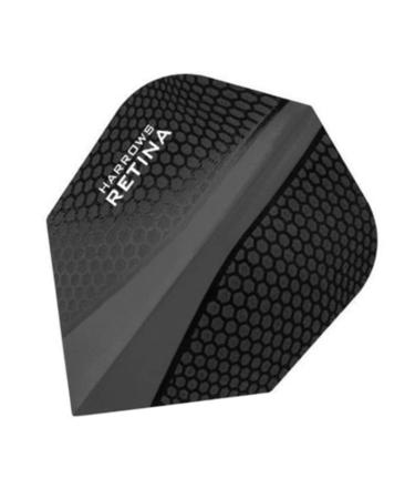 US Darts Harrows Retina Black Standard Dart Flights 3 Sets (9 Flights) - 100 Micron