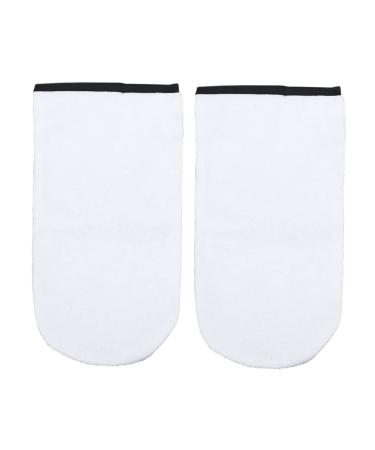 OSALADI 1 Pair Gloves Moisturizing Hand Wax Mittens Hot Wax Bags Womens Glove Bath Mitt Hand Care Glove was Bath Hand Cover Paraffin Wax Hand Cover Manicure Work White Bath Mat