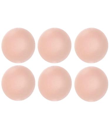 FZBNSRKO 3 Pairs Natural Round Silicone Reusable Adhesive Nipple Cover Breast Pads Gel Petals Pasties Bra Pads for Women Ladies