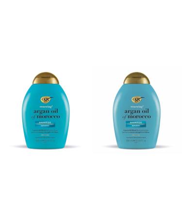 OGX Argan Oil of Morocco Sulfate Free Shampoo for Dry Hair 385ml (Pack of 2) Blue 385 millilitre (Pack of 2)