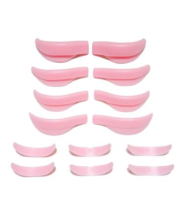 PRIZOM 7 Pairs Silicone Pad Eye Lash Perm Pads 3D Lashes Curler Applicator Tools Brand New Pink