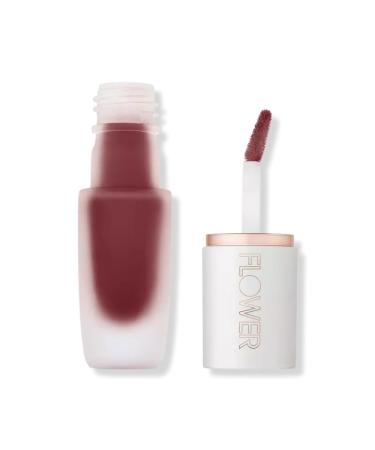 FLOWER BEAUTY Perfect Pout Lip Color by Drew Barrymore - Soft Matte Liquid Lipstick in Garnet | Comfortable & Lightweight International Shipping - Buy Online on SooperMarket.com
