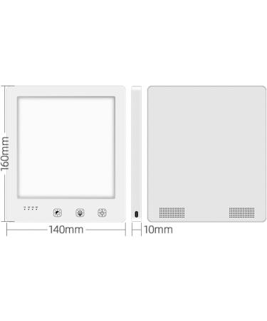 LED Light Therapy Lamp Easy Control Timer Adjustable 3 Colour Temperature (3000-6500K) Brightness (up to 10000LUX) (White) - Buy Online on SooperMarket.com