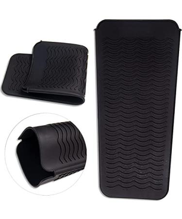 ANGENIL Silicone Heat Resistant Travel Mat Pouch for Hair Straightener and Curling Iron - Professional Hair Tools Holder, Black - Buy Online on SooperMarket.com