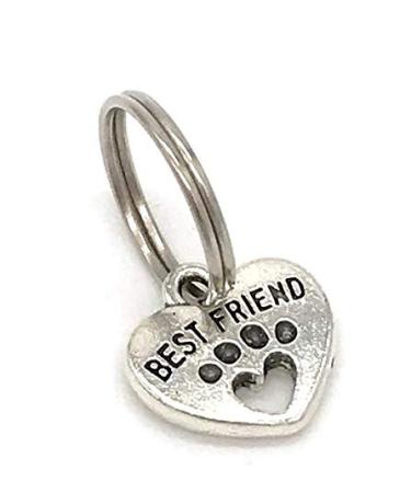 Silver Knight Best Friend Dog Collar Charm Accessory