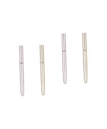 NOLITOY 4 Pcs Double Ended Lip Brush Makeup Brushed Makeup Face Women Onsie Women Double-ended Brush Essential Tool Concealer Double Brush Lipstick Brush Artificial Fiber 15x1cmx2pcs Assorted Colorx2pcs