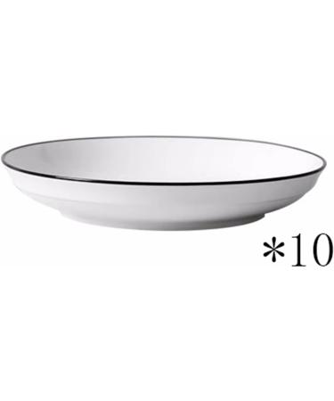 Serving Plates Ceramic Disc Household Dish Dish Dessert Dish Kitchen Restaurant Flat Dish White Minimalist Dinner Set Set of 4 Pack of 6 Pack of 10 Pack for Appetizer Dinner and Desserts (Color : B - Buy Online on SooperMarket.com