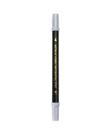 Food Coloring Pens Color Double Sided Edible Food Coloring Marker with Fine and Thick Tip Food Grade Marker Silver