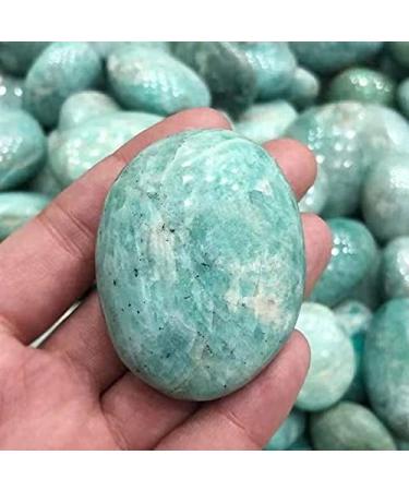 80g-120g Polished Natural Amazonite Tumbled Stones Crystal Palm Stone 1pc