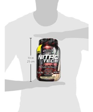 MuscleTech Nitro Tech Ripped - French Vanilla Swirl Protein Powder 2 lbs | Best Lean Muscle Supplement - Buy Online on SooperMarket.com