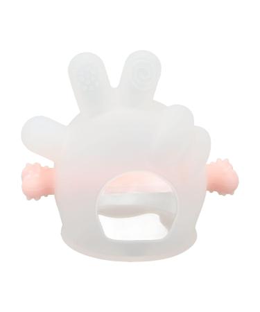 Suckable Silicone Teething Toy for Infants - Transparent Pink Washable Soothing Relief for Toddlers - Buy Online on SooperMarket.com