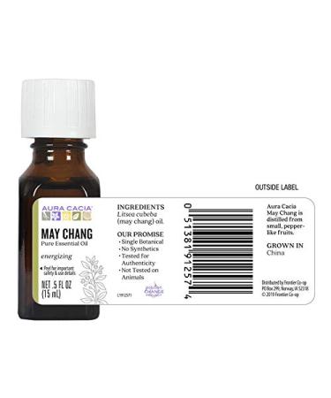 â€œAura Cacia May Chang Essential Oil 0.5 fl. oz. | Pure Litsea Cubeba for Aromatherapyâ€‌ - Buy Online on SooperMarket.com