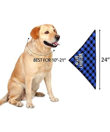Dog Birthday Boy Bandana Dog Bandana Christmas Birthday Gift Washable Triangle Scarf Soft Pet Decorations Neckerchief Bow Ties for Small Medium Dog (Blue) - Buy Online on SooperMarket.com