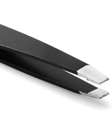 AFTREN Tweezers for facial hair women & men Professional Stainless Steel black color coated precision tweezers Slanted & Pointed Tip eyebrow tweezers for Ingrown Hair tweezers (Black) - Buy Online on SooperMarket.com