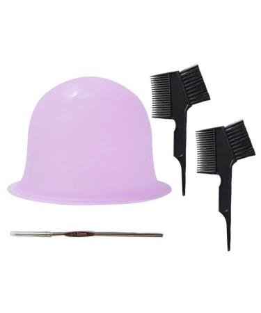 SCJJZ highlight hood strand hood strand film bleaching powder set highlight set silicone-text marker cap back oil-Text marker hair-color scale with hair dye capset set