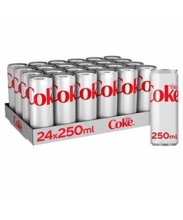 Diet Coke Slim and Sleek Cans 250ml (24)