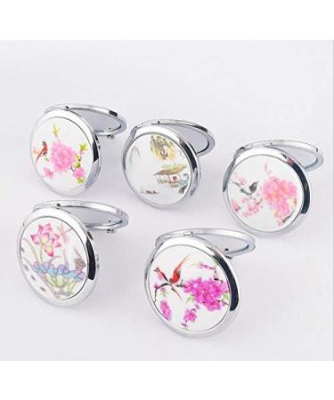 Blue and White Porcelain Compact Mirror | Magnifying Makeup Travel Mirror | Unique Gift for Women - Buy Online on SooperMarket.com