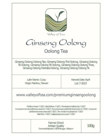 Ginseng Oolong Tea - Premium Organic Ren Shen Lan Gui Ren & Imperial Oolong | International Shipping - Buy Online on SooperMarket.com