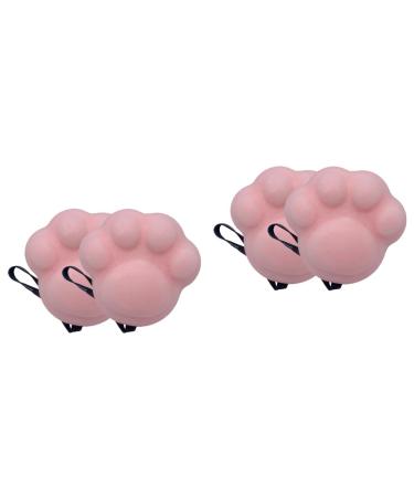 Gatuida 4 Pcs Cat Claw Bath Ball Kids Hair Ties Back Scrubber for Shower for Women Kidcraft Playset Body Loofah Infant Toy Bath Scrubber Body Scrub Brush Hanging Pink Honeycomb Sponge Baby Pinkx2pcs 9x8.5cmx2pcs
