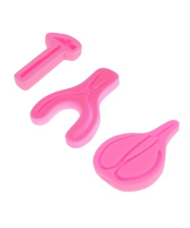 Milisten Baking Tool Silicone Mold Chocolate Mold Candy Mold Fondant Mold Pink Cake Scissors 14.00X9.00X1.00CM