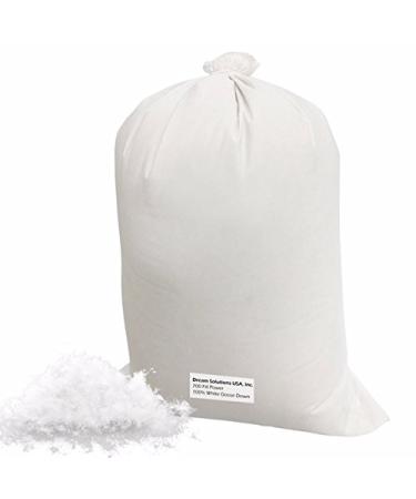 Dream Solutions USA Bulk Goose Down Filling (5 lbs.) 700 Fill Power   100% Natural White  No Feathers   Fill Comforters  Pillows  Jackets and More   Ultra-Plush Hungarian Softness Brand
